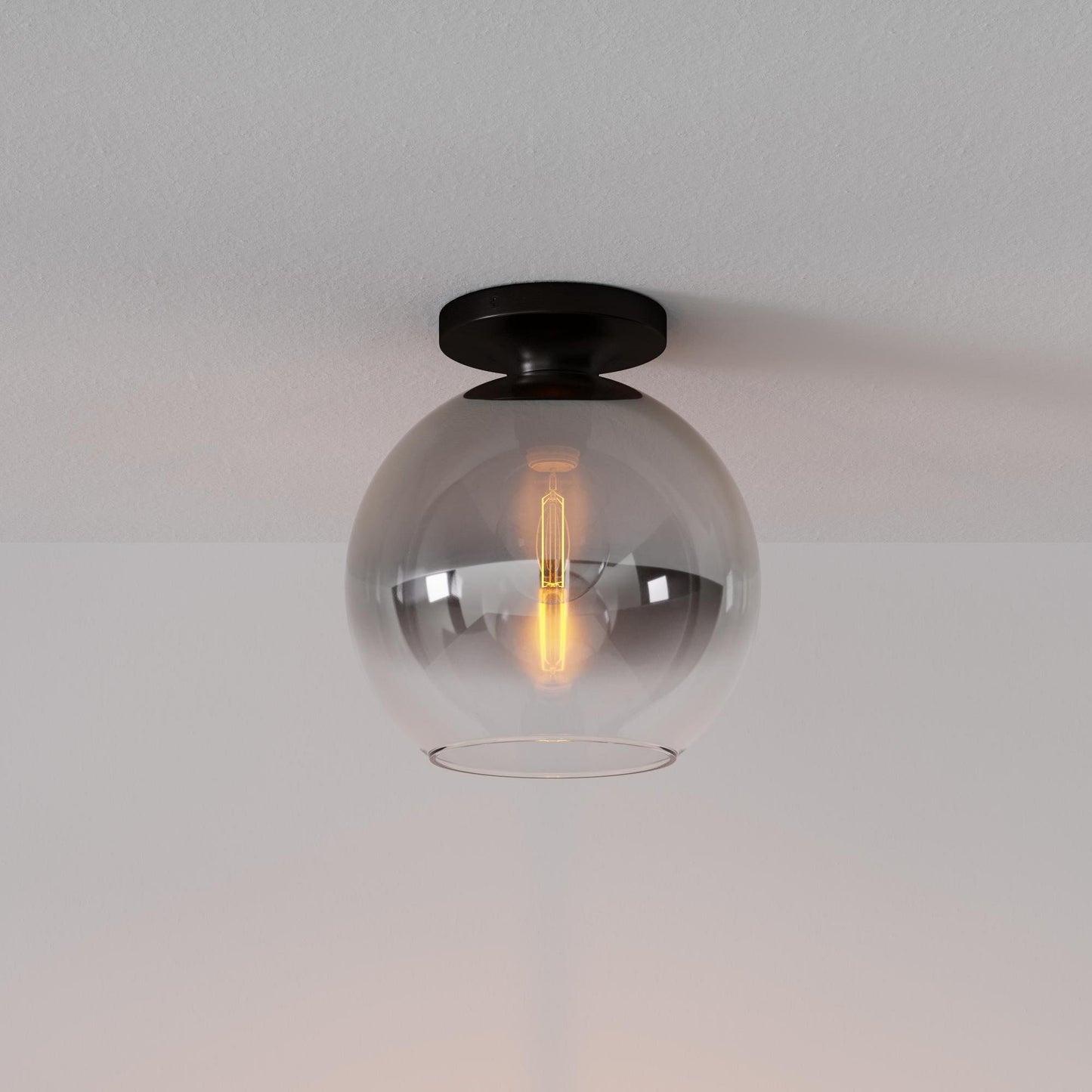 Selvion Modern Globe Pendant Light - Damp-Rated Bathroom Lighting - Luxe Glass Shade