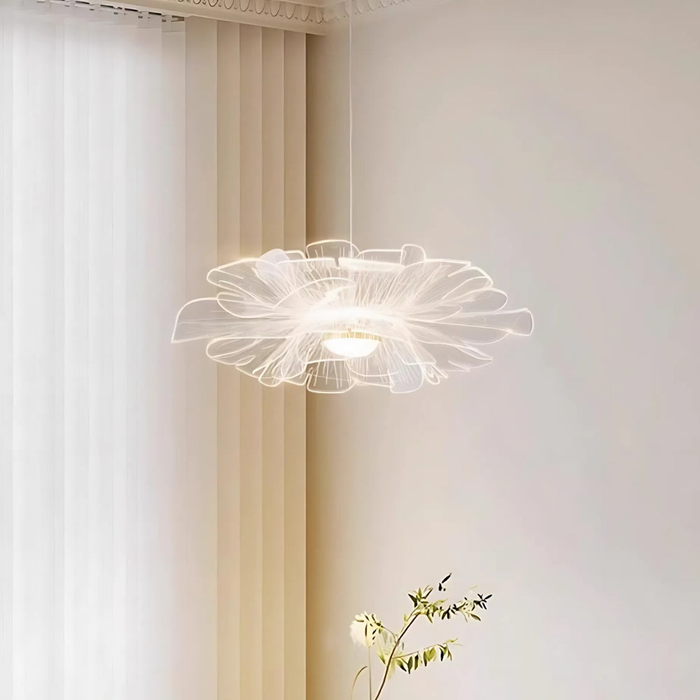 Moderne nordische Acryl Blumen LED Pendelleuchte