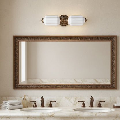 Eloise Glass Wall Sconce - Vintage Milk Glass Vanity Sconce