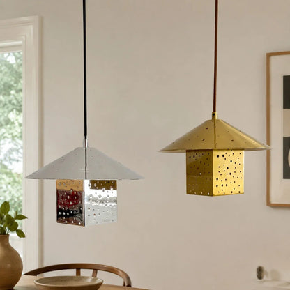 Bauhaus Hollow Silver Single Pendant Light
