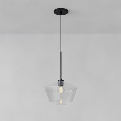 Merin Transparent Glass Sculpture Geometric Chandelier