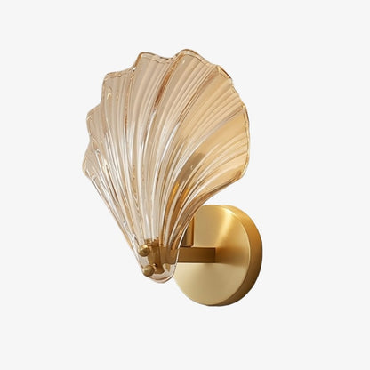 Shellora Stylish Shell Wall Light – Sculptural Glass and Metal Wall Lamp for Home N44