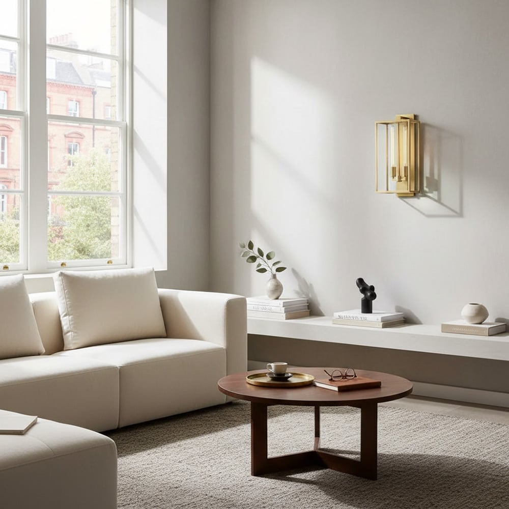 Klassische Beckman Vintage Wandleuchte - Lineares Design aus Stahl und Glas