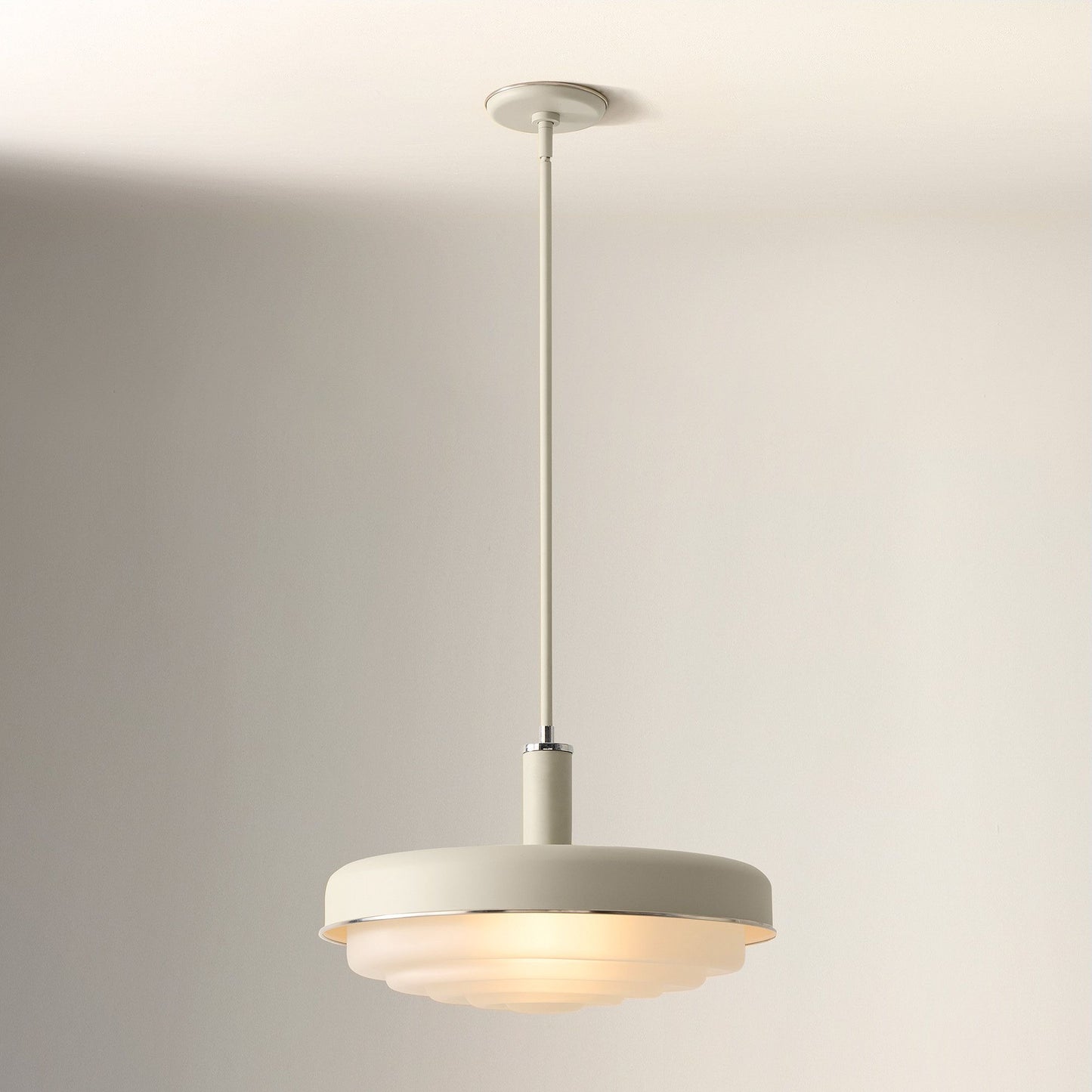 Rolvona Glass Pendant Light - Vintage Inspired Retro Style with Modern Elegance