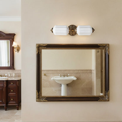 Eloise Glass Wall Sconce - Vintage Milk Glass Vanity Sconce