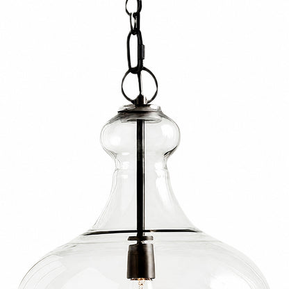 Lirra Handgeblasene Glas-Hängeleuchte – Industriestil für Wohnzimmer und Eingangsbereiche U11