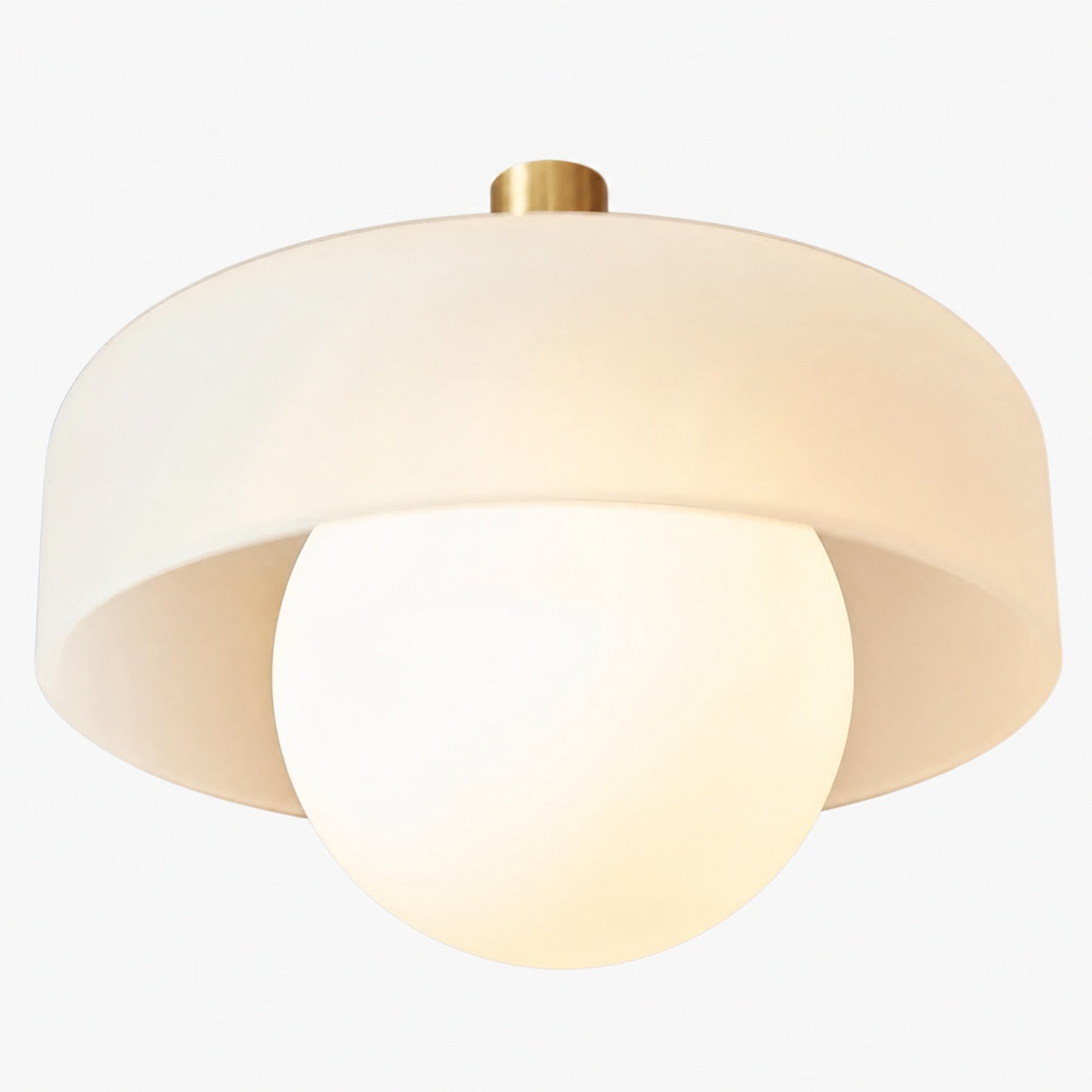Zirvos Retro-Wandleuchte mit kugelförmigem Glasschirm – Elegante Wandleuchte in Messingoptik für Flure