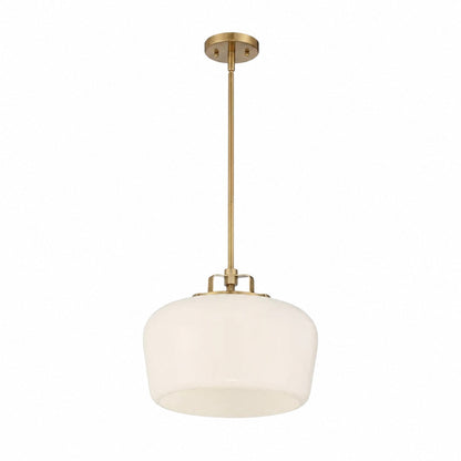 Lirra Opal Glass Pendant Light - Modern Adjustable Metal Drop for Kitchen and Dining