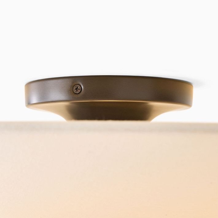 Solivara Flushmount Recessed Milky White Fabric Simple Ceiling Lamp