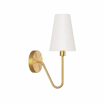 Arcuma Vintage Inspired Metal Wall Sconce - Handcrafted Fabric Shade for Bedroom