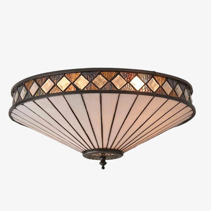 Fargo Tiffany Artistic Crystal Accents Ceiling Lamp for Living Room