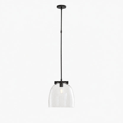 Auria Pendelleuchte aus Metall und Messing – Vintage-Finish mit Glasschirm