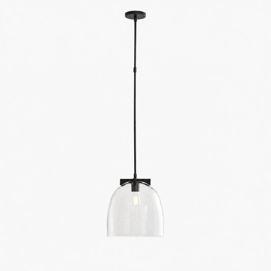 Auria Metal Brass Pendant Lighting - Vintage Finish with Glass Shade