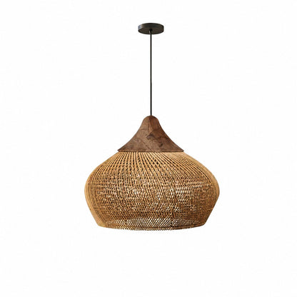 Harp Braided Rattan Pendant Lamp