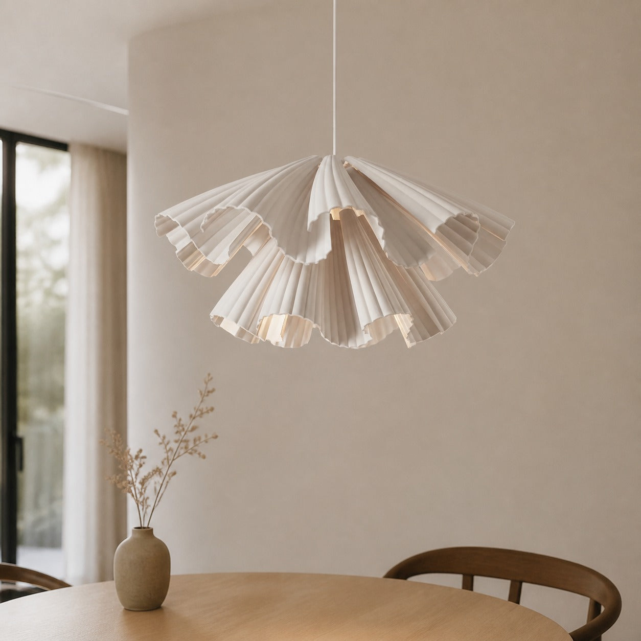 Elora Plastic Pendant Lamp – Lightweight Modern Design for Bedrooms or Living Rooms