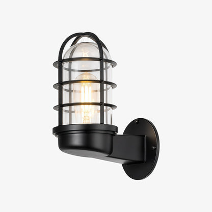 Patnox Clear Glass Industrial Wall Sconce
