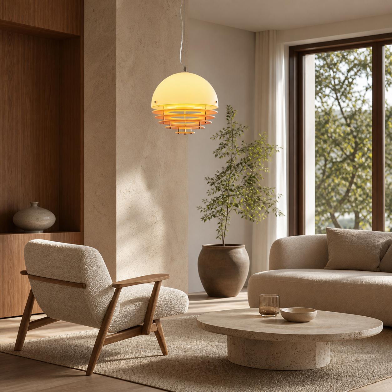 Afterglow Modern Layered Acrylic Sunset Pendant Light for Living Room and Bedroom