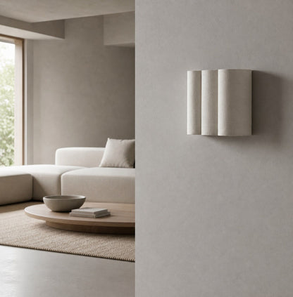 Linbron Linen Wall Sconce Natural Fabric Shade Modern Wall Light for Bedroom