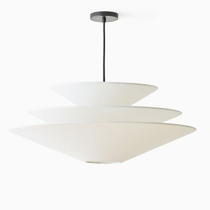Solivara Soft Layered Linen Pendant Light with Modern Silhouette for Living and Dining Spaces