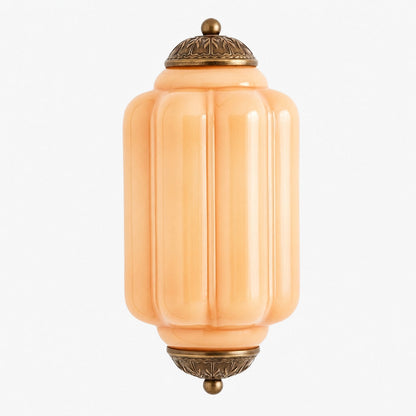Eloise Messing-Wandleuchte – Elegante Vintage-Beleuchtung aus Milchglas