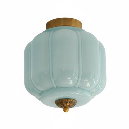 Vintage Eloise Milk Glass Flush Mount Ceiling Light - Vintage Charm Soft Glow
