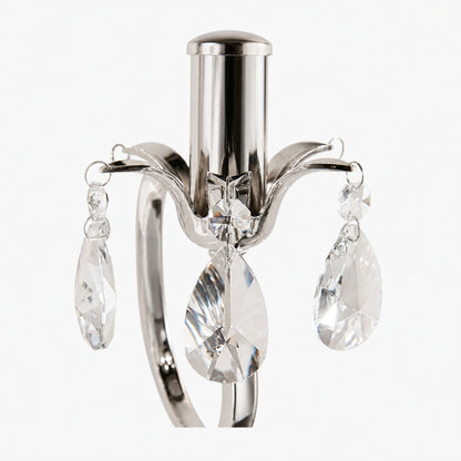 Talonis Crystal Accent Wall Light – Curved Chrome Arm Design for Living and Hallway Spaces