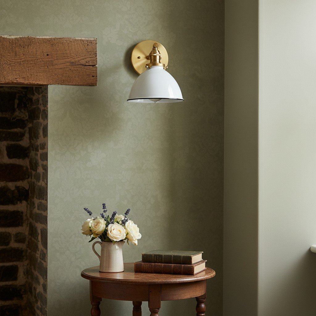 Conique Metal  Wall Sconce - White Metal Shade - Industrial Modern Lighting