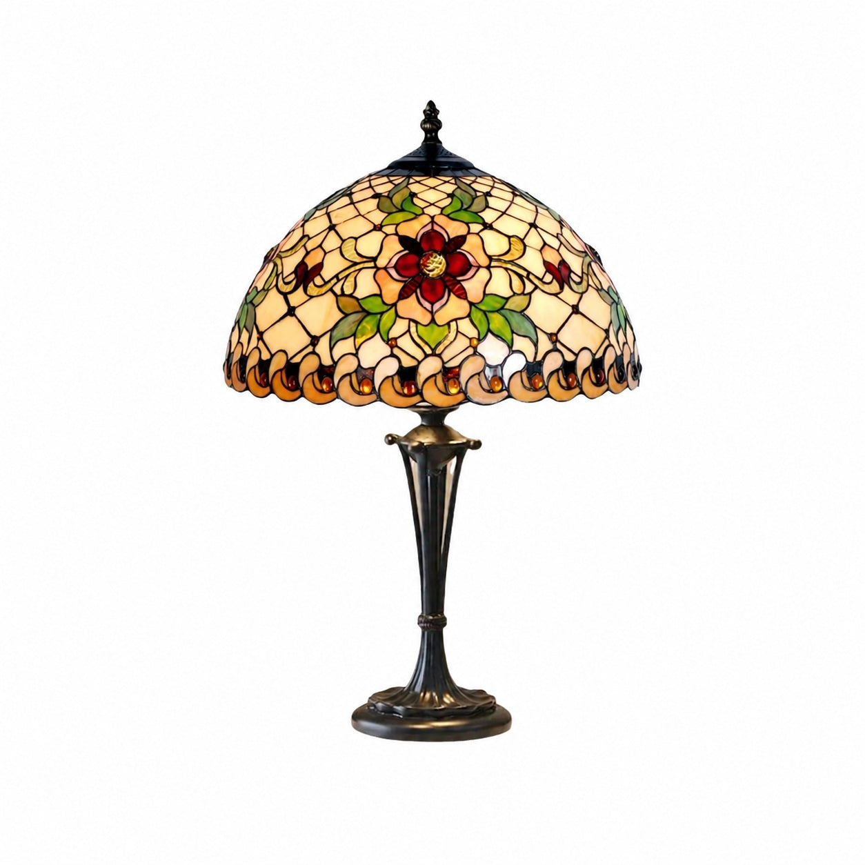 TF Angelique Style Table Lamp – Handcrafted Glass Shade with Warm Ambience