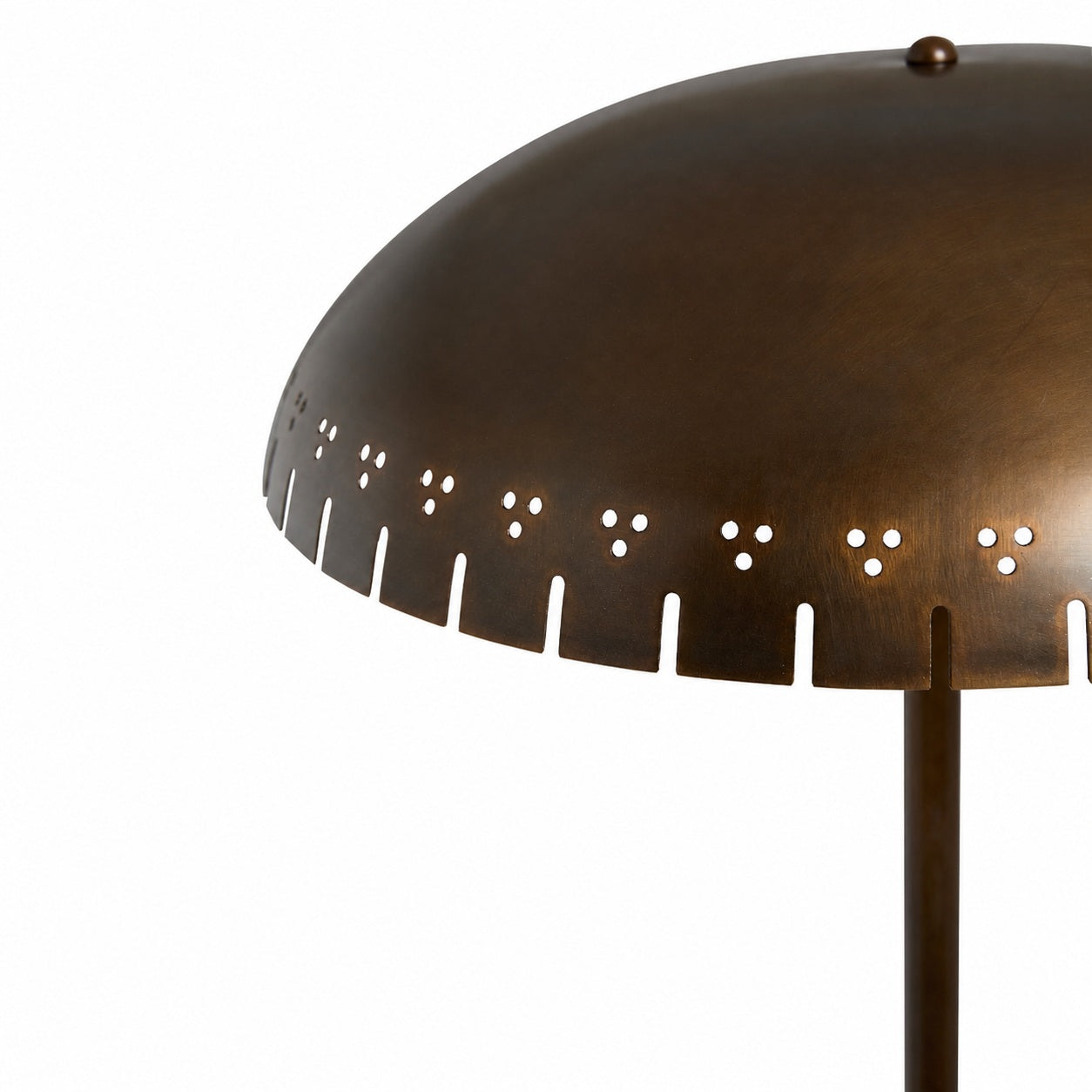 Lustrona Metal Standing Floor Lamp – Modern Half-Dome Shade Accent Light for Home Styling