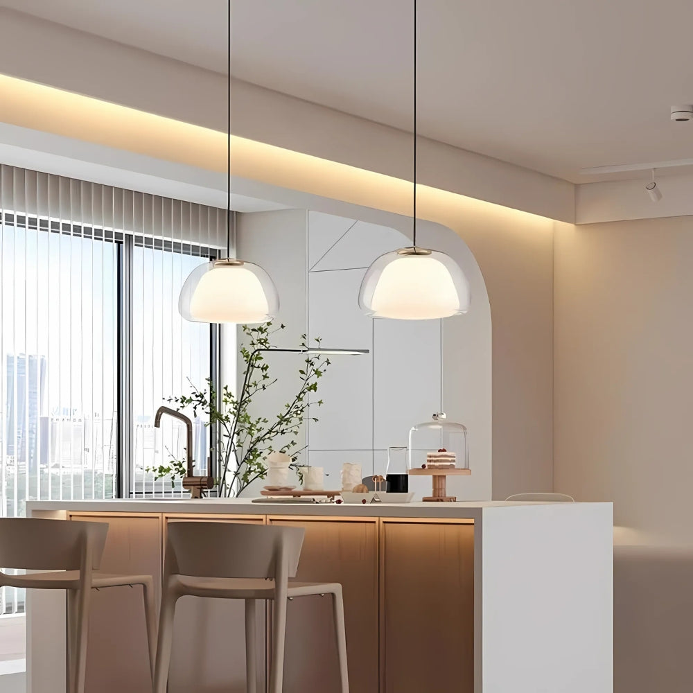 Moderne nordische Jelly Glas Pendelleuchte für Kücheninsel