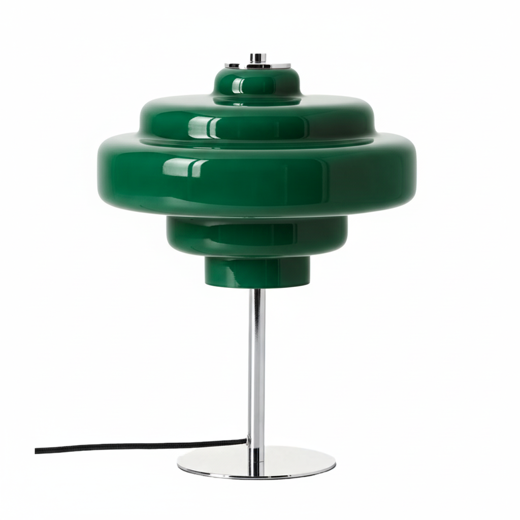 Koloro Tiered Glass Table Lamp – Retro Style for Living Room or Bedroom