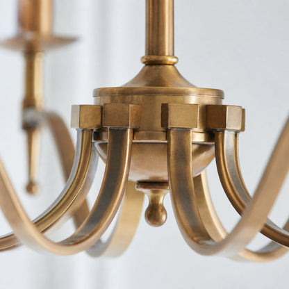 Tela Timeless Classic Elegant Multi Arm Stanford Chandelier - Metal Fabric Lighting for Living Room
