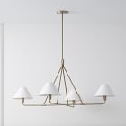 Diora Pendant Light -  Modern Metal Fixture with Linen Shades