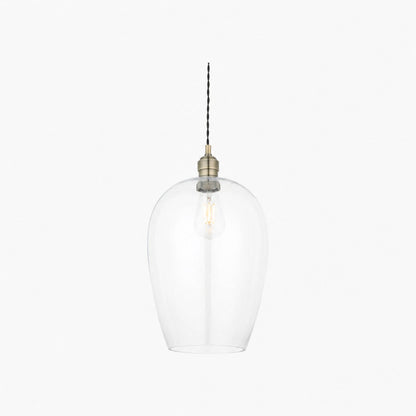 Clarione Height-Adjustable Glass Pendant Light - Classic Art Deco Light
