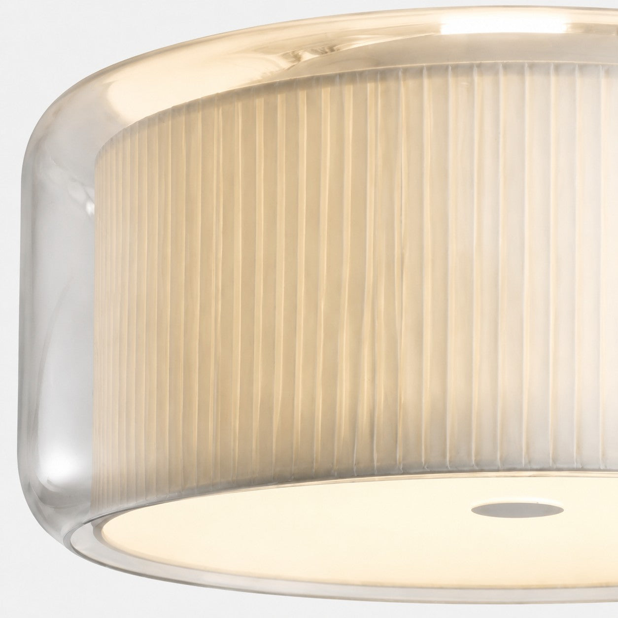 Bauhaus Glass Fabric Flush Mount Ceiling Light