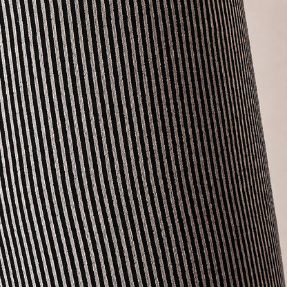Close-up of gray striped fabric texture