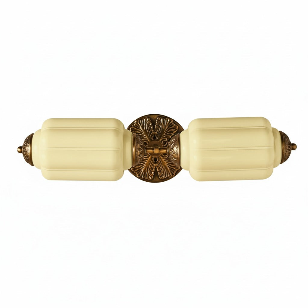 Eloise Glass Wall Sconce - Vintage Milk Glass Vanity Sconce