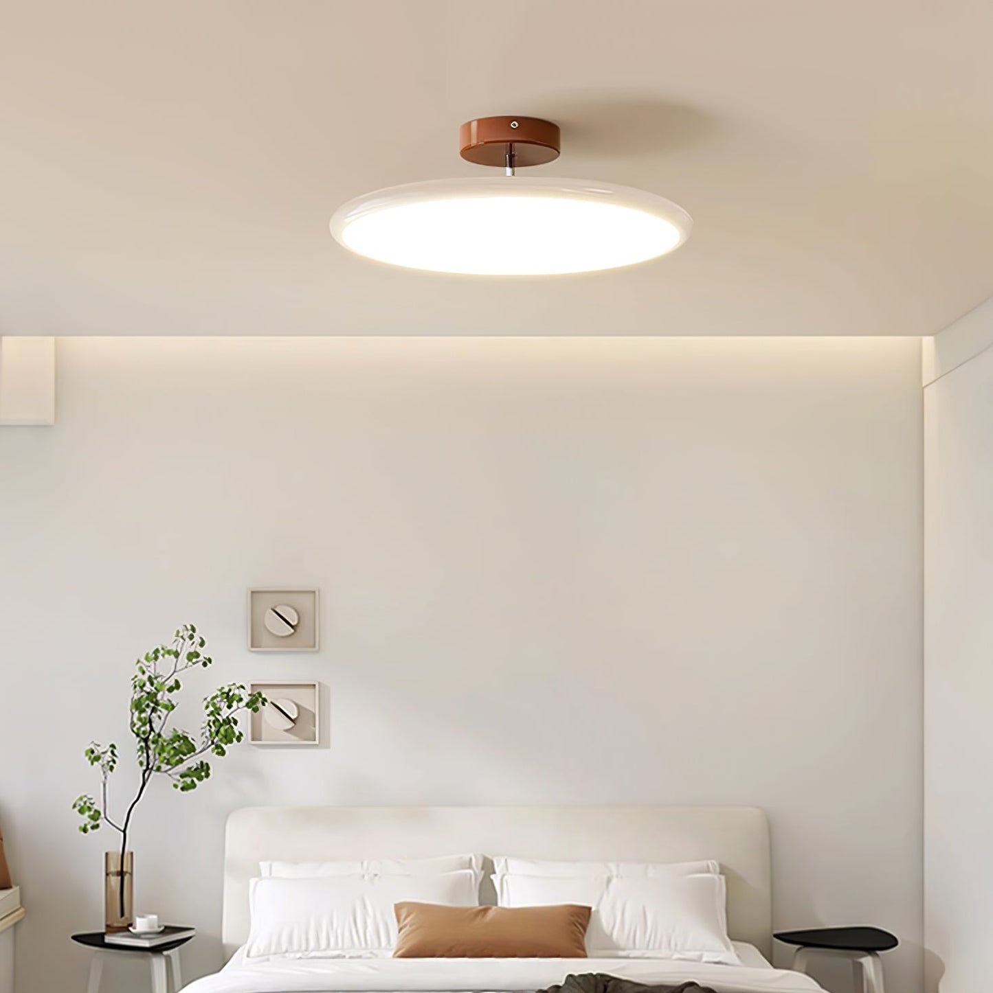 Anpassbare Deckenleuchte mit warmem Licht, Metall-Acryl-Finish