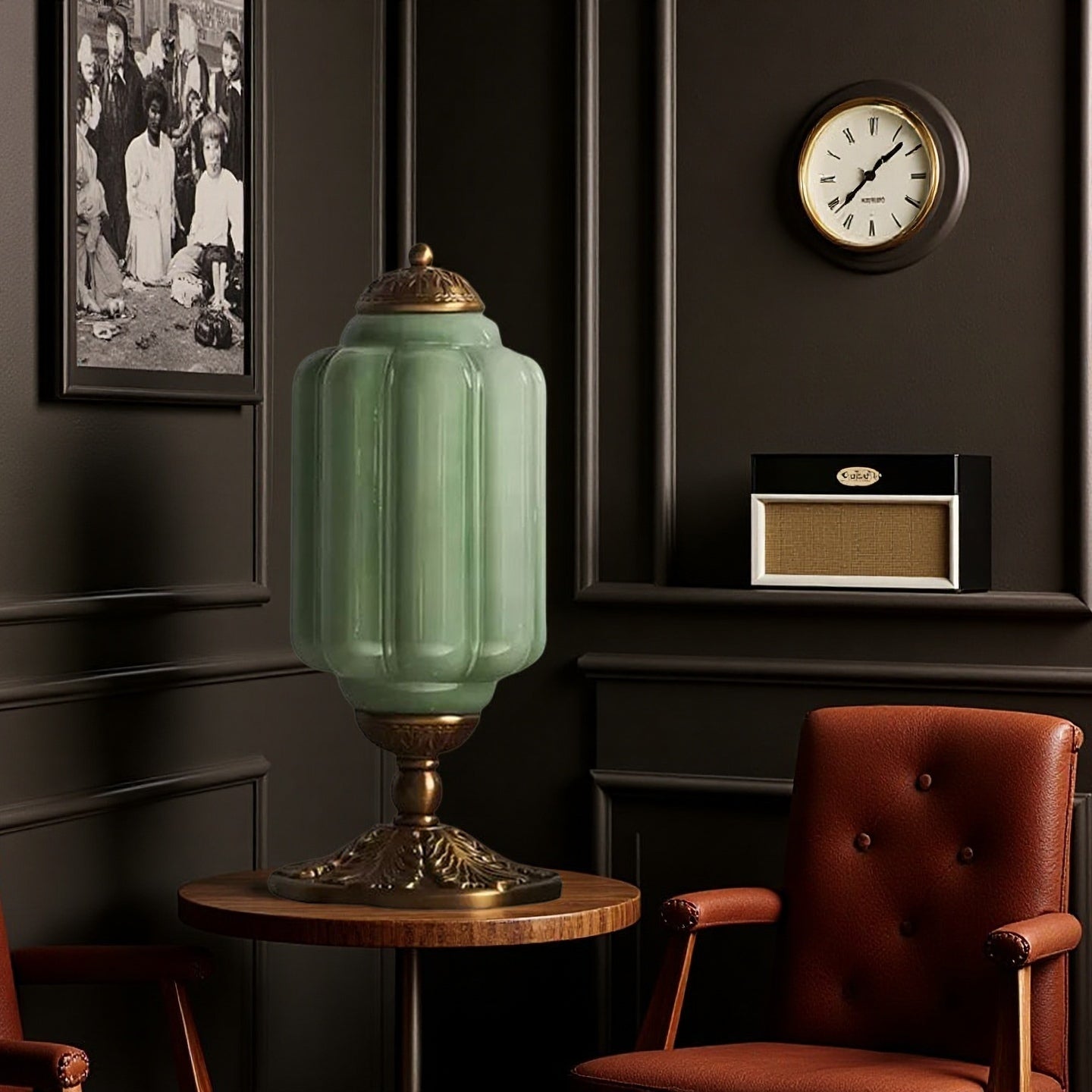 Eloise Tischlampe - Vintage Design Glas Tischlampe