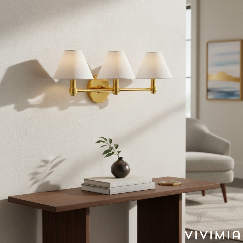 Everett Contemporary Metal Wall Light with Cylindrical Shades for Hallway and Bedroom