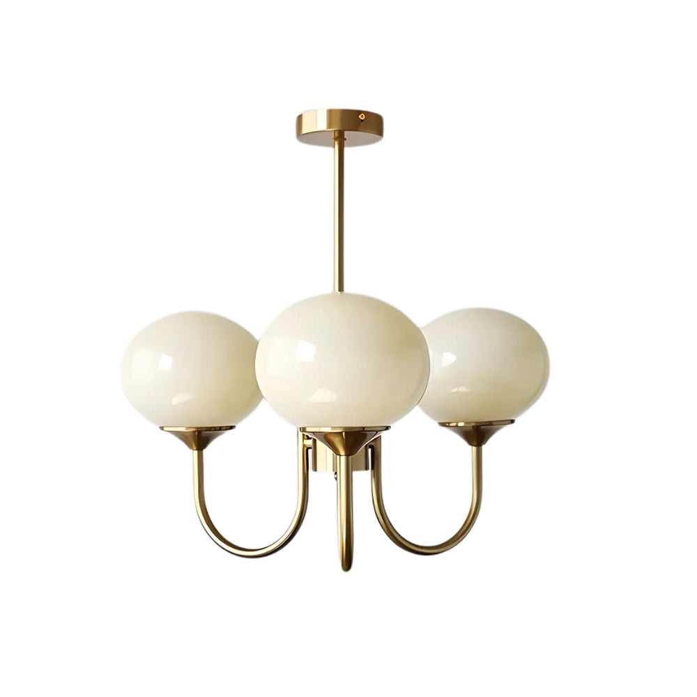 Vintage Bauhaus Glasblasen Kronleuchter