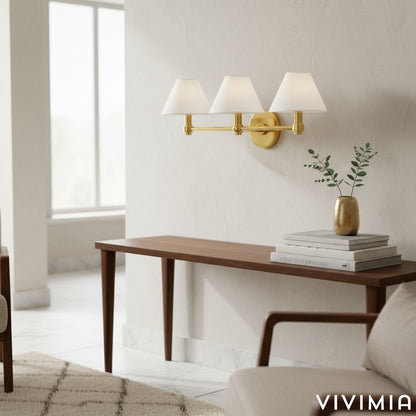 Everett Contemporary Metal Wall Light with Cylindrical Shades for Hallway and Bedroom