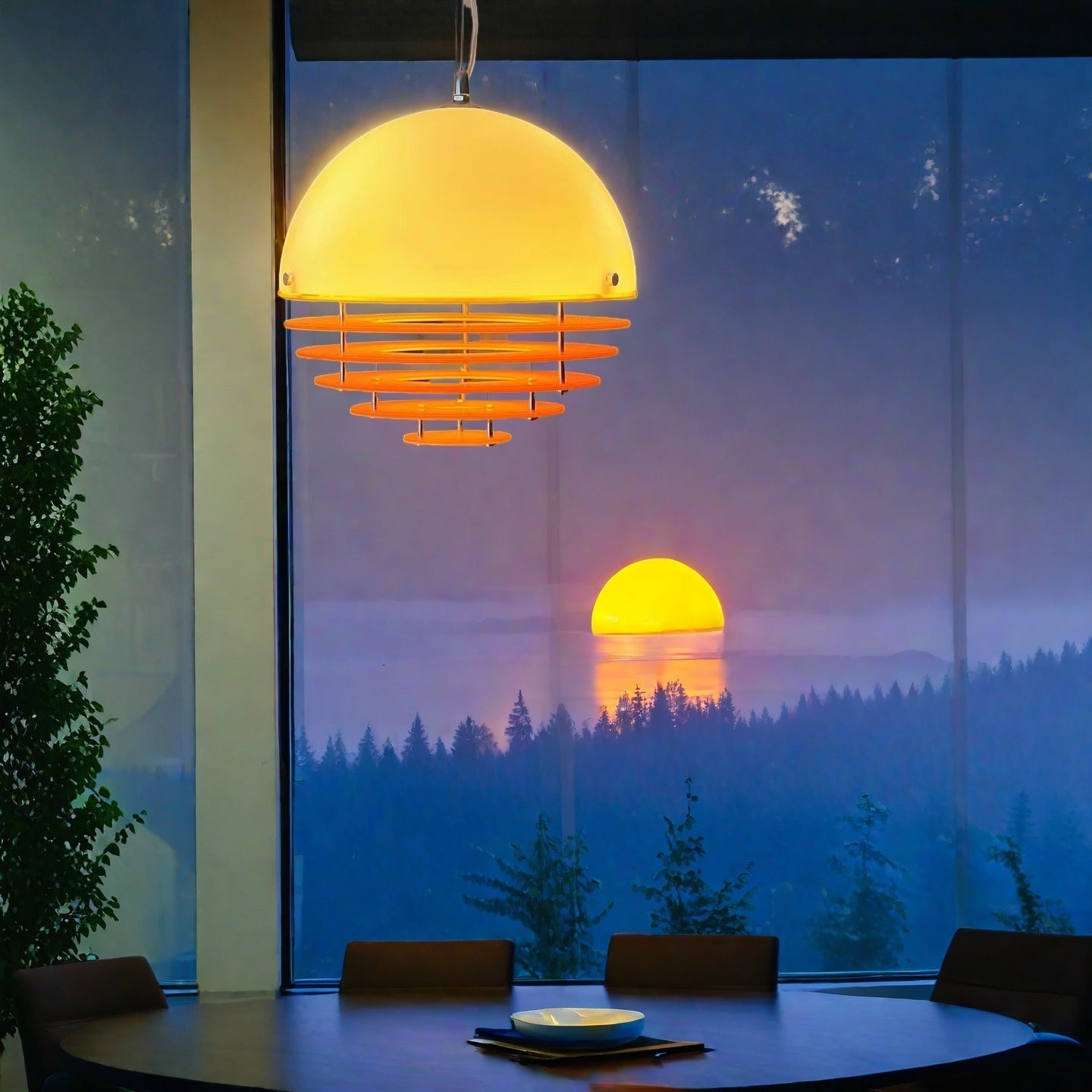 Sunset Pendelleuchte - Bauhaus Glas Pendelleuchte