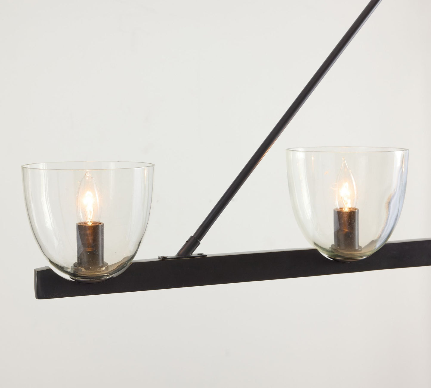 Auria Hand-blown Glass Metal Chandelier - Contemporary Brass Design