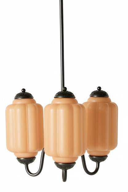 Eloise Vintage Glass Chandelier - Milk Glass Home Accent