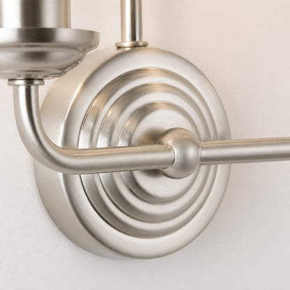 Tela Classic Wall Sconce with Fabric Shade – Elegant Metal Finish Wall Light for Living Room / Bedroom