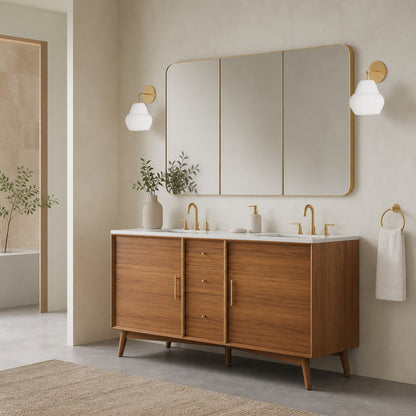 Rivrona Wandleuchte aus geripptem Glas – elegante, moderne Beleuchtung für Flur und Schlafzimmer
