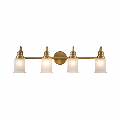 Lirra Bathroom Metal Wall Lamp with Glass Shade - Damp Rated Wall Sconce