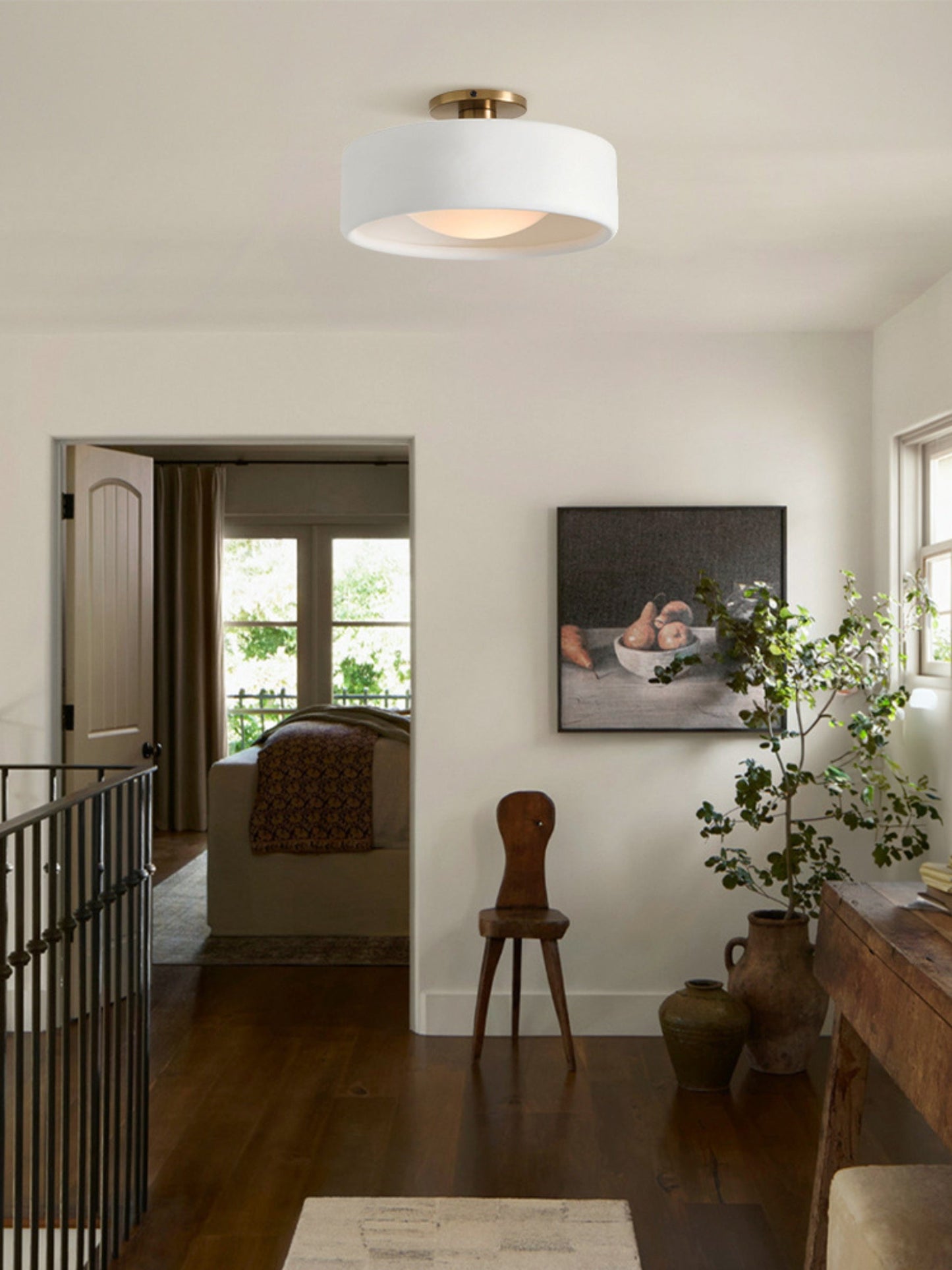 Porcelain Flush Mount Ceiling Light