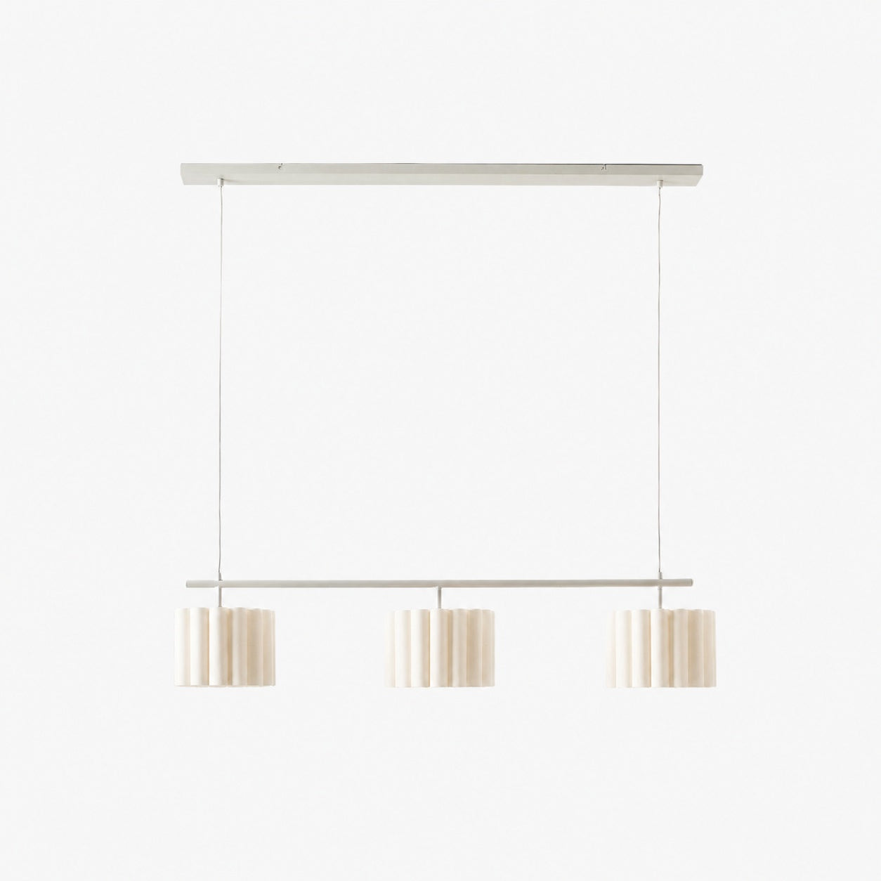 Velura Linear Pendant Light - Natural Linen Shade for Warm Ambiance